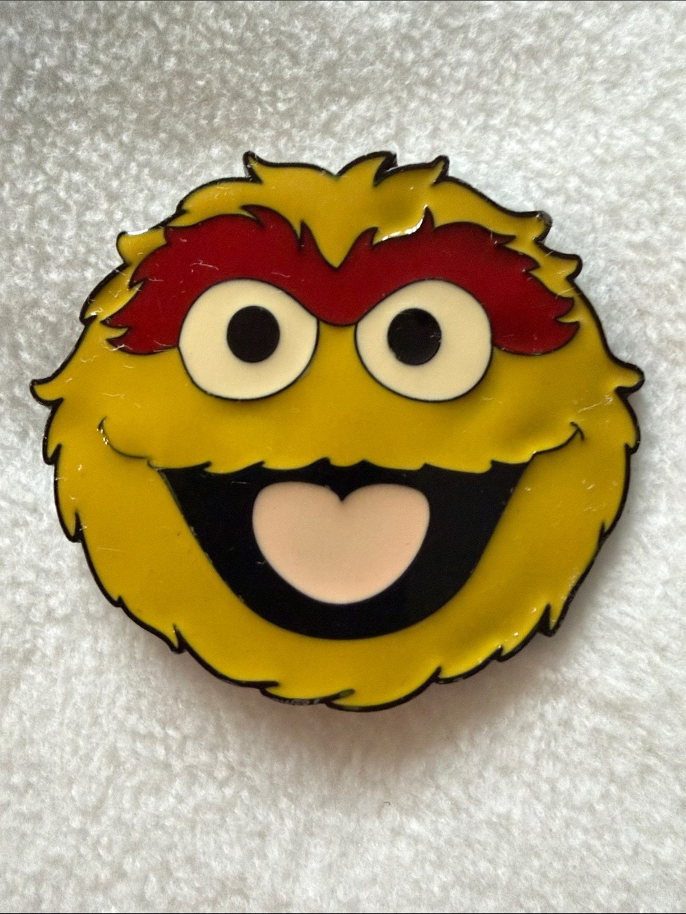 Sesame Street Oscar the Grouch Enamel Belt Buckle Vintage Cartoon Collectible